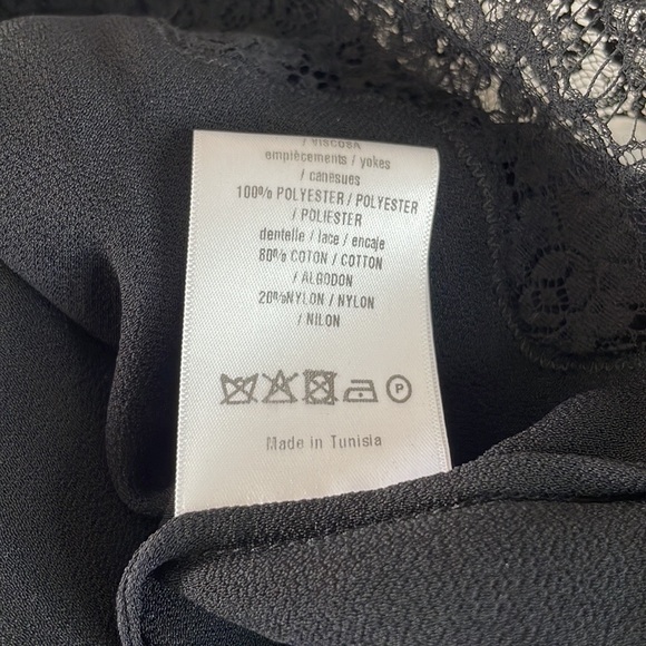 Sandro Paris Top | lace black low back backless - Picture 5 of 8